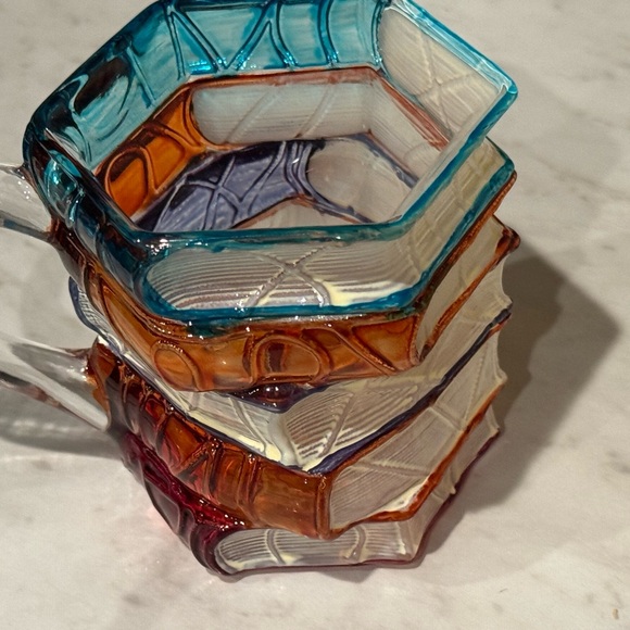 Colorful Book Stack Glass Mug - Picture 2 of 2